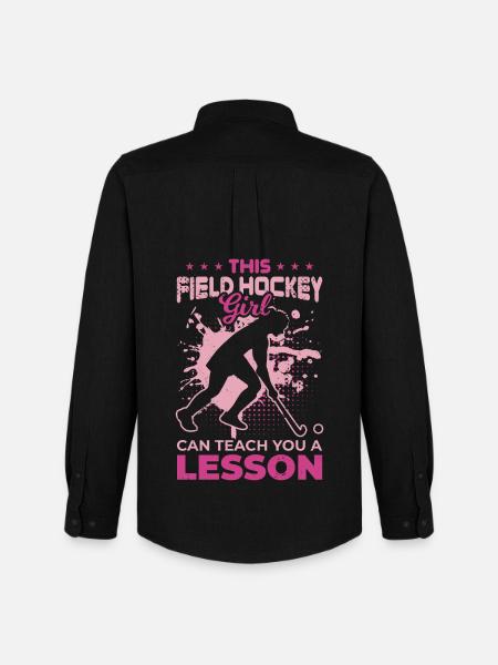 Field hockey player - Men's Oxford Shirt by Stanley/Stella - black