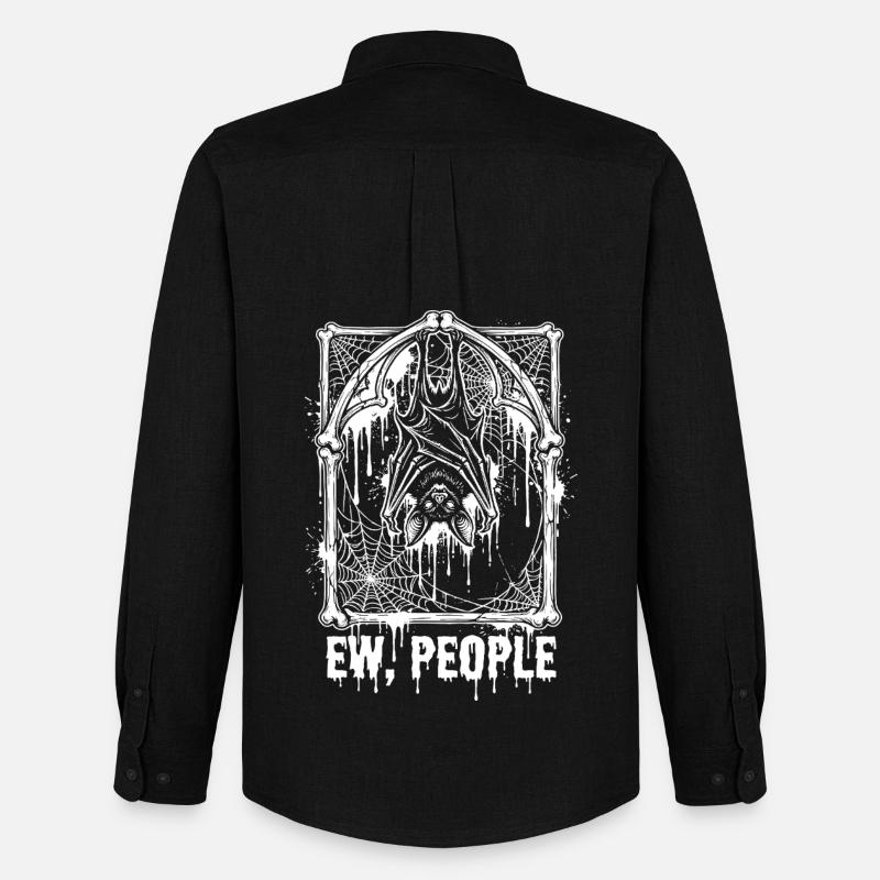 Ew People Fledermaus Gothic - Männer Oxford Hemd von Stanley/Stella - Schwarz
