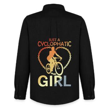 Fille de vélo - Chemise Oxford homme Stanley/Stella - noir - Dos - AI Model Male 185 dark (185cm)