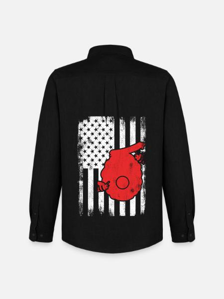 4th of July USA Beekeeping - Men's Oxford Shirt by Stanley/Stella - black