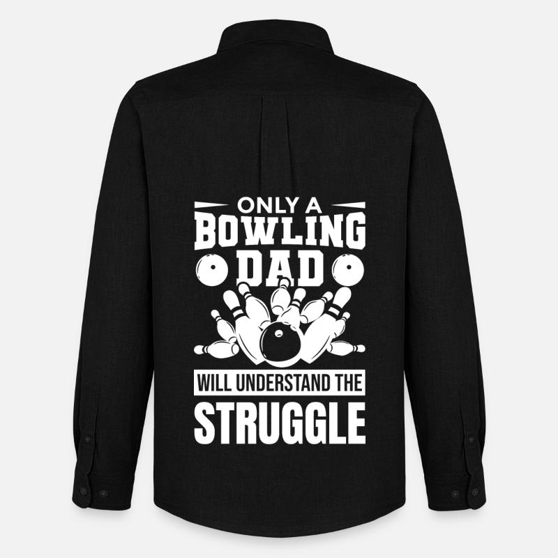 Bowling Papa - Männer Oxford Hemd von Stanley/Stella - Schwarz