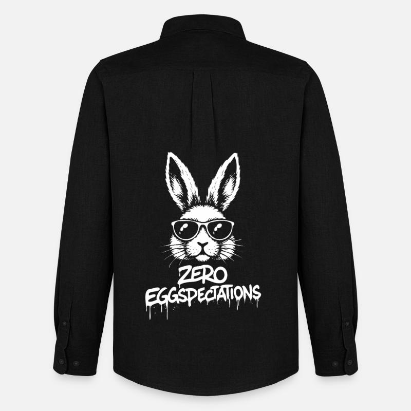 Zero Eggspectations - Männer Oxford Hemd von Stanley/Stella - Schwarz
