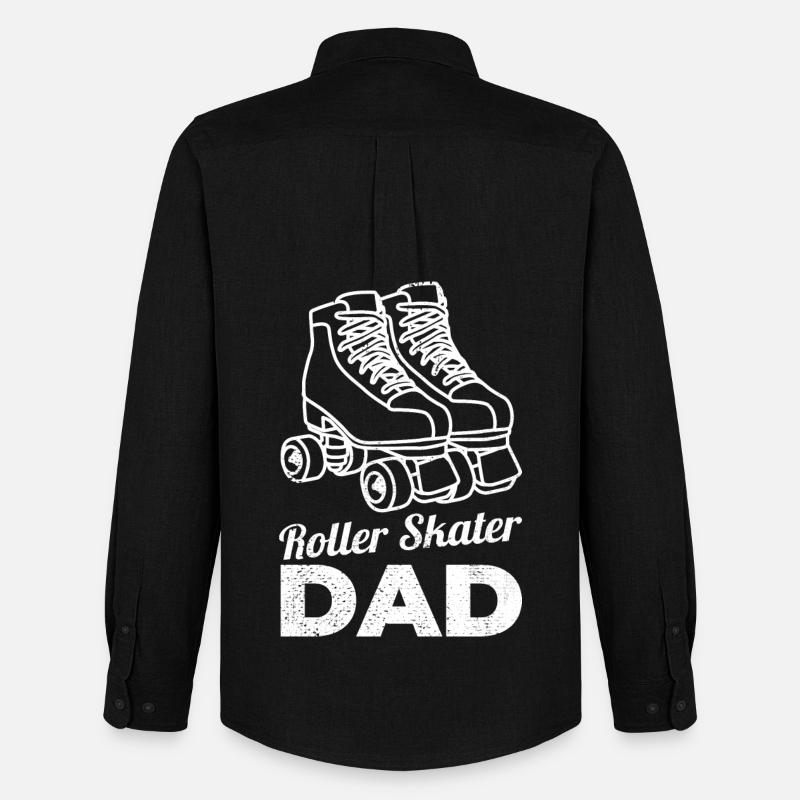 Roller Skater Vater - Männer Oxford Hemd von Stanley/Stella - Schwarz