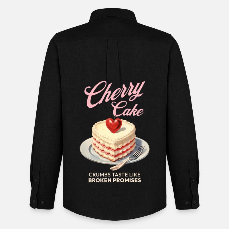 Kirschen Kirschkuchen Backen Geschenk - Männer Oxford Hemd von Stanley/Stella - Schwarz