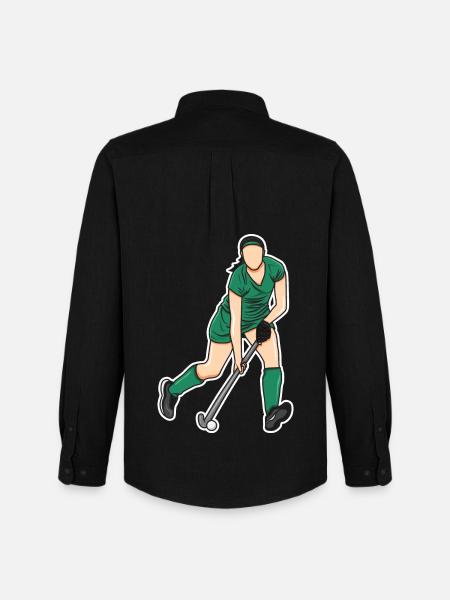 Hockey Woman - Men's Oxford Shirt by Stanley/Stella - black