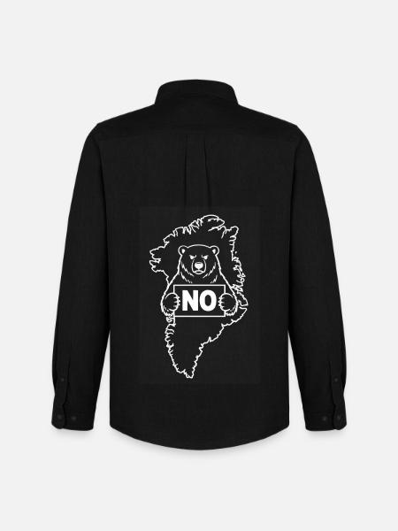 Greenland Is Not For Sale - Men's Oxford Shirt by Stanley/Stella - black
