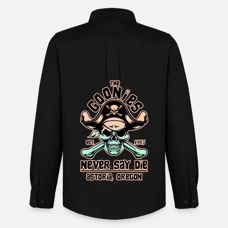 THE GOONIES 8 - Männer Oxford Hemd von Stanley/Stella - Schwarz