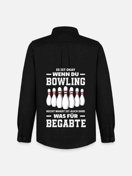 Bowling Nicht Magst Begabte Spruch - Männer Oxford Hemd von Stanley/Stella - Schwarz