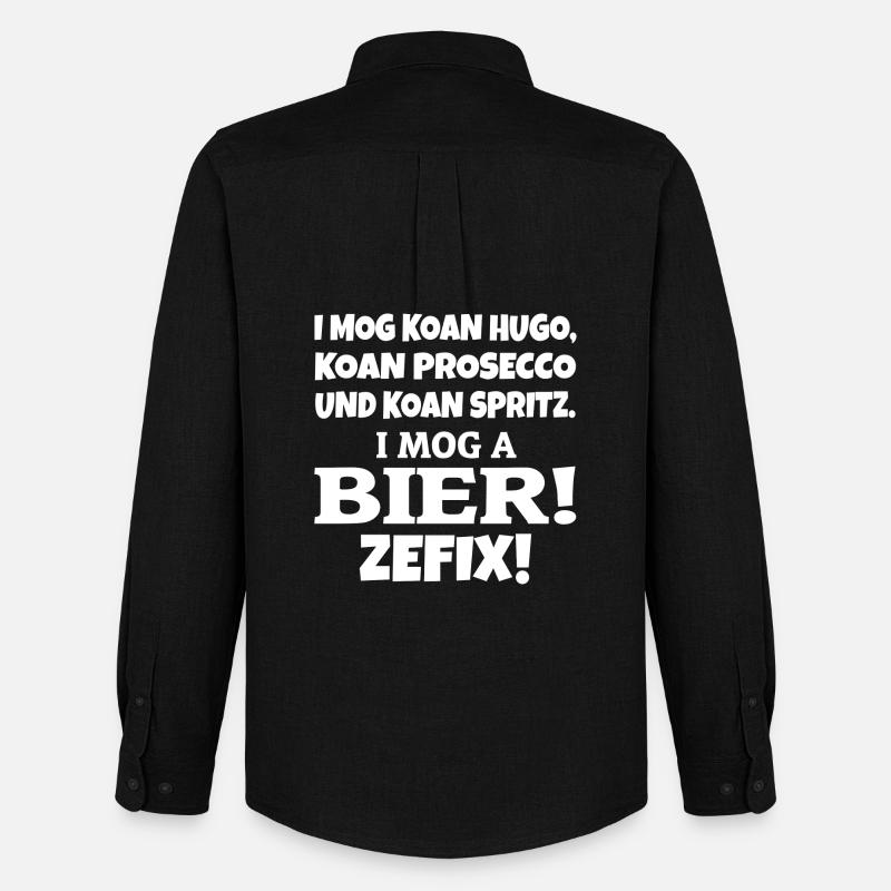 I mog a Bier - Männer Oxford Hemd von Stanley/Stella - Schwarz