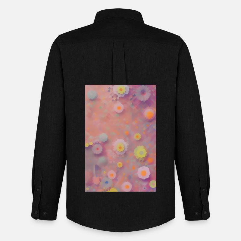 Blumen Kunst - Männer Oxford Hemd von Stanley/Stella - Schwarz