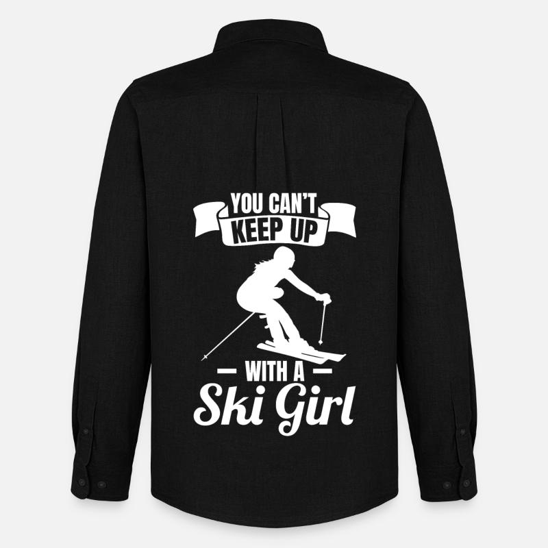 Ski Mädchen - Männer Oxford Hemd von Stanley/Stella - Schwarz