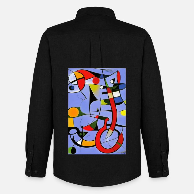 Abstrakte Kunst - Männer Oxford Hemd von Stanley/Stella - Schwarz