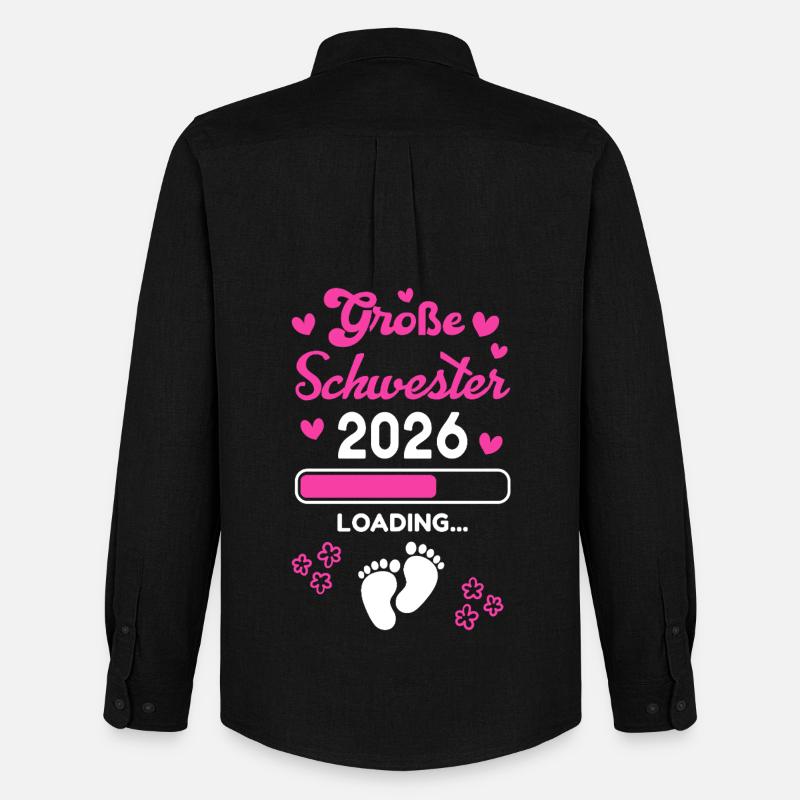 Große Schwester 2026 Loading - Männer Oxford Hemd von Stanley/Stella - Schwarz