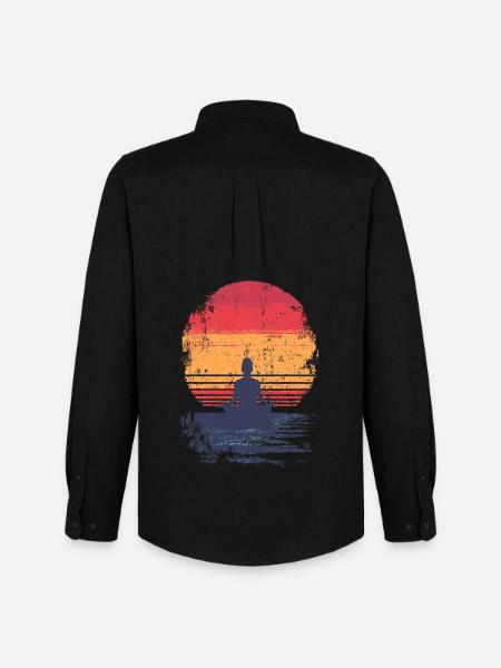 Sunset Meditation - Men's Oxford Shirt by Stanley/Stella - black