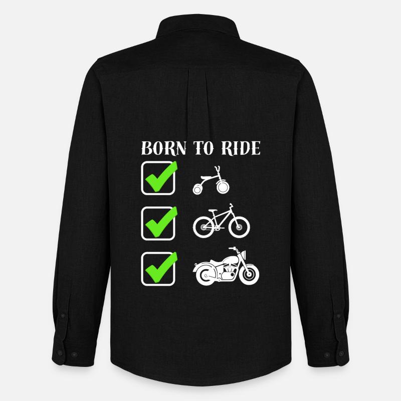 Born to ride - Männer Oxford Hemd von Stanley/Stella - Schwarz