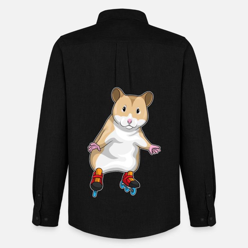Hamster Inline skating Inline skates - Männer Oxford Hemd von Stanley/Stella - Schwarz