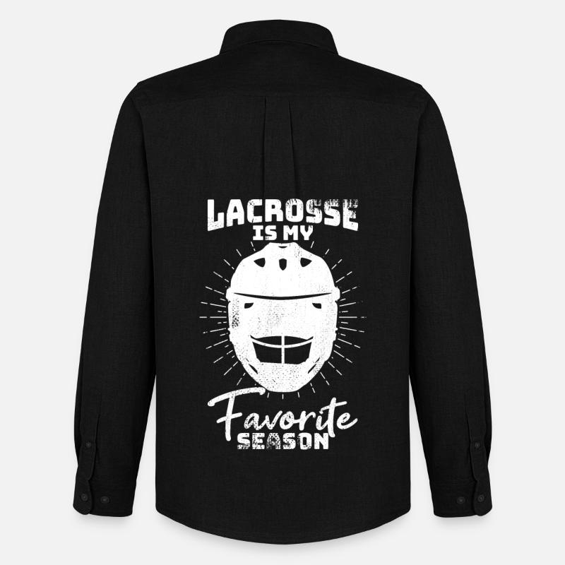 Lacrosse Spieler Spruch - Männer Oxford Hemd von Stanley/Stella - Schwarz