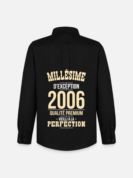 2006 – Millésime d’exception – Qualité premium - Chemise Oxford homme Stanley/Stella - noir