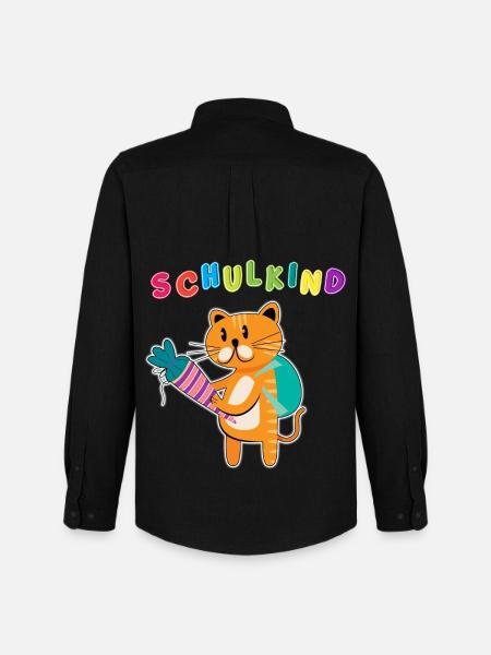 Schulkind Einschulung | Schulanfang ABC-Schütze - Männer Oxford Hemd von Stanley/Stella - Schwarz
