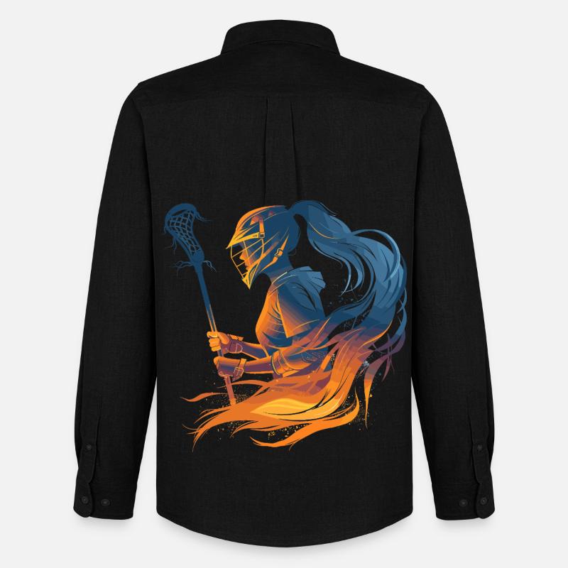 Lacrosse Mädchen Vaporwave - Männer Oxford Hemd von Stanley/Stella - Schwarz