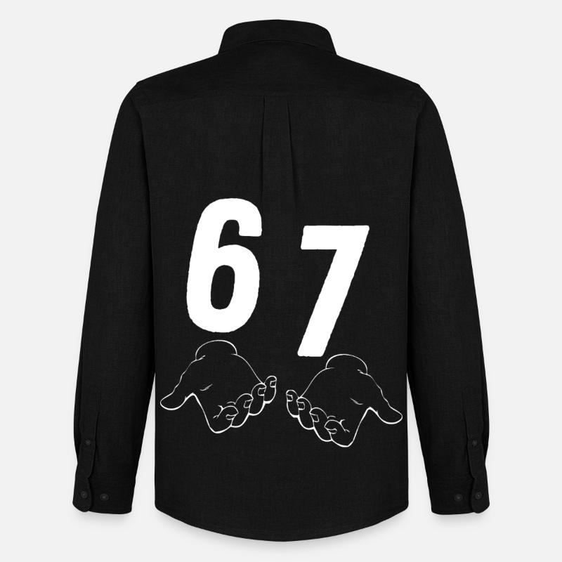 67 Six Seven - Männer Oxford Hemd von Stanley/Stella - Schwarz