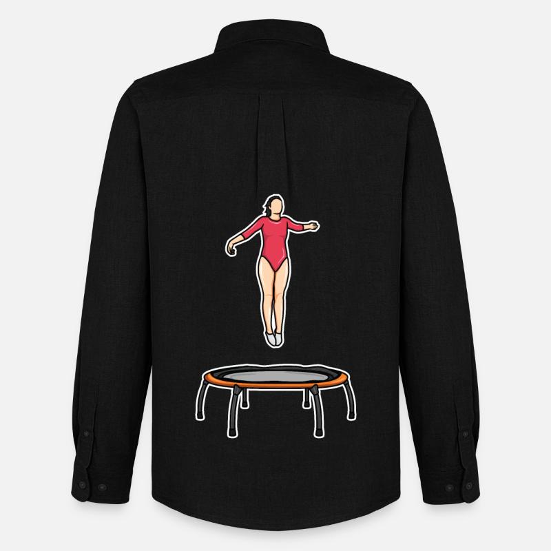 Trampolin Mädel - Männer Oxford Hemd von Stanley/Stella - Schwarz