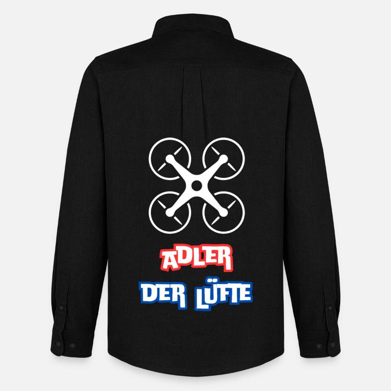Adler der Lüfte - Männer Oxford Hemd von Stanley/Stella - Schwarz