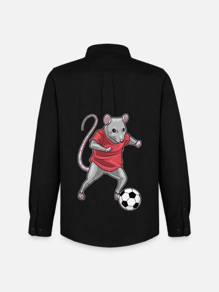 Rat Soccer Player Soccer - Men's Oxford Shirt by Stanley/Stella - black