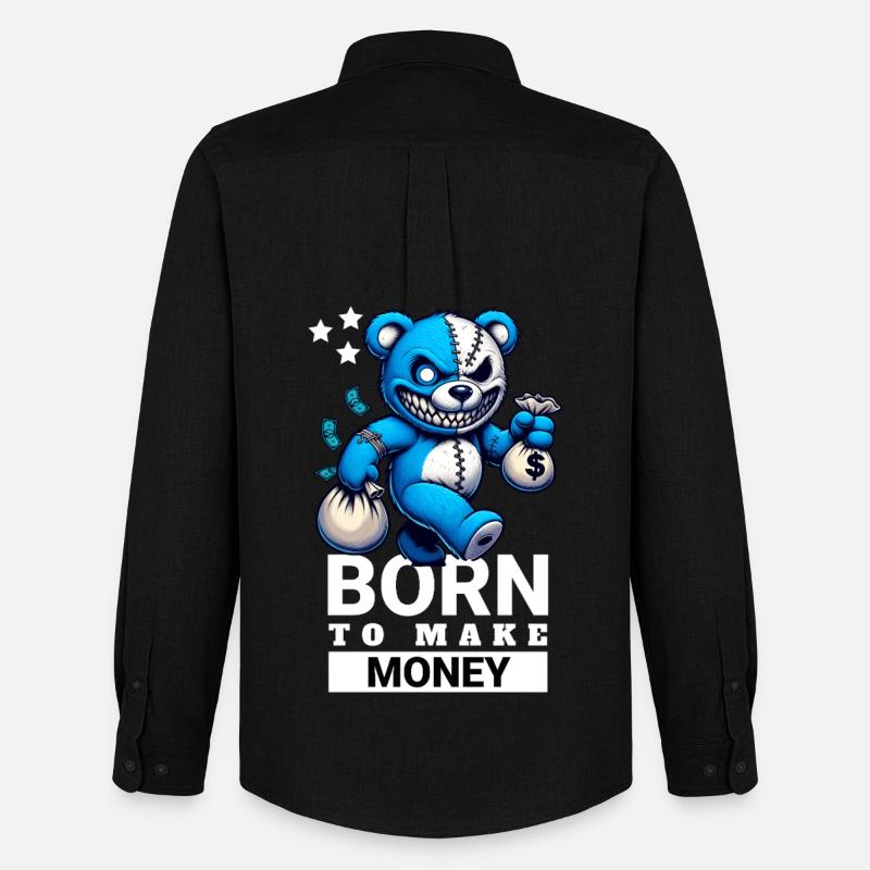 Born to make Money - Männer Oxford Hemd von Stanley/Stella - Schwarz