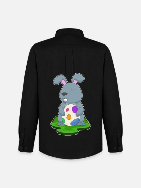 Bunny Easter Easter Egg - Men's Oxford Shirt by Stanley/Stella - black