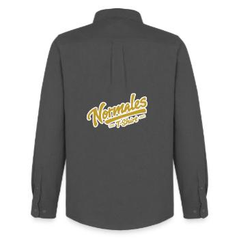 Normal T-shirt yellow - Men's Oxford Shirt by Stanley/Stella - anthracite - Back - AI Model Male 185 dark (185cm)