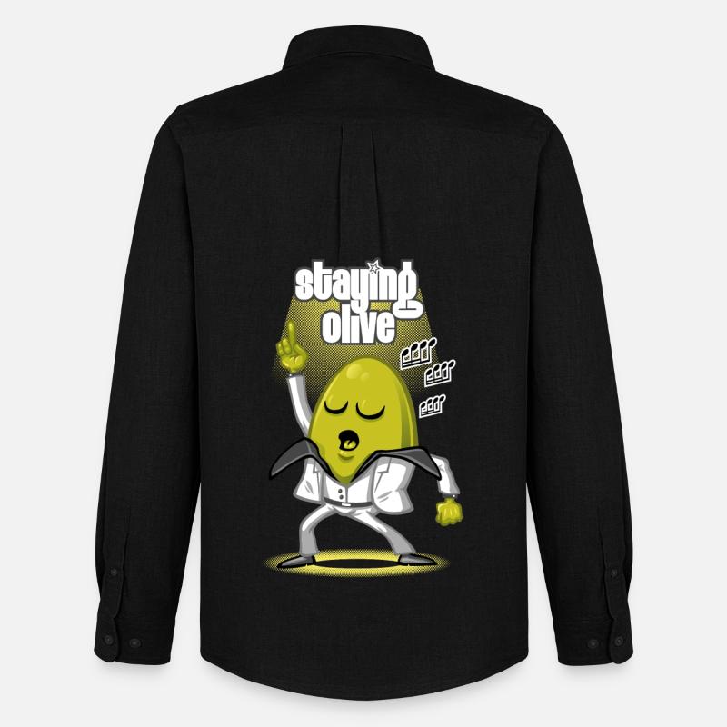 Bleiben Sie oliv - Männer Oxford Hemd von Stanley/Stella - Schwarz