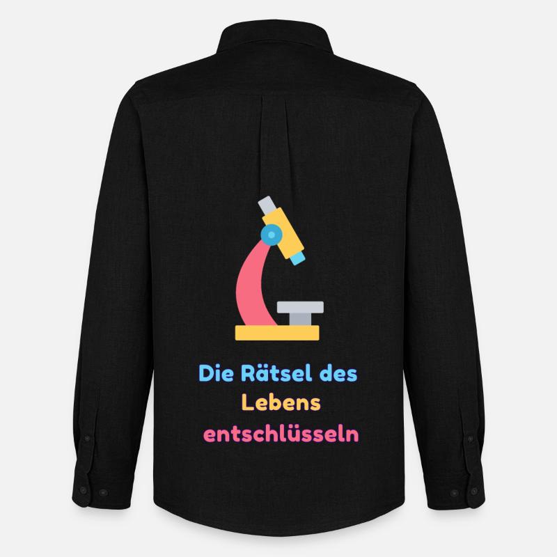 Die Rätsel des Lebens entschlüsseln - Männer Oxford Hemd von Stanley/Stella - Schwarz