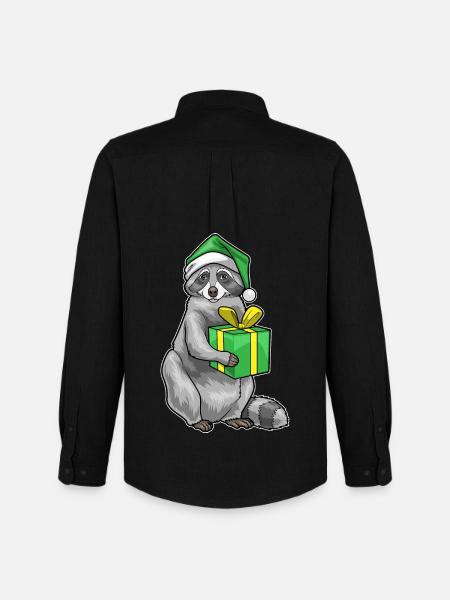 Raccoon Christmas Package - Men's Oxford Shirt by Stanley/Stella - black