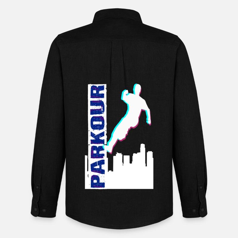 Parkour - Männer Oxford Hemd von Stanley/Stella - Schwarz