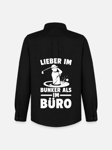 Mieux au bunker qu’au bureau - Chemise Oxford homme Stanley/Stella - noir