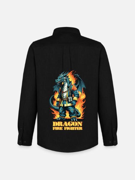 Dragon Fire Brigade - Men's Oxford Shirt by Stanley/Stella - black