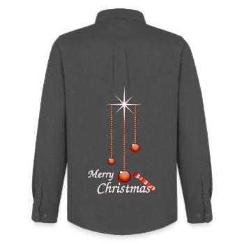 Weihnachtskugeln mit Bonbon - Männer Oxford Hemd von Stanley/Stella - Anthrazit - Hinten - AI Model Male 185 dark (185cm)