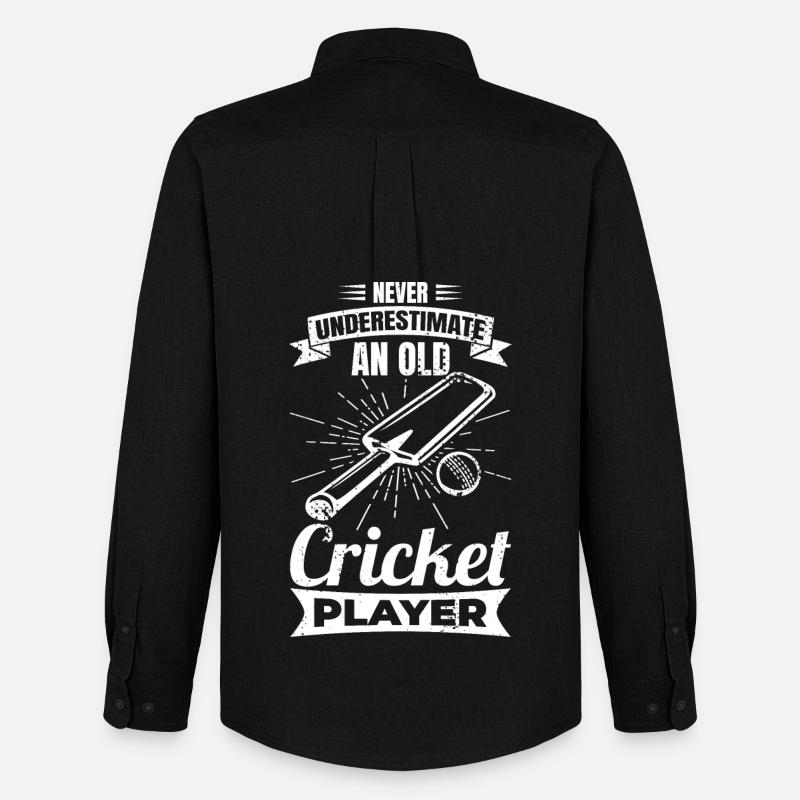 Never underestimate old cricketers - Men's Oxford Shirt by Stanley/Stella - black
