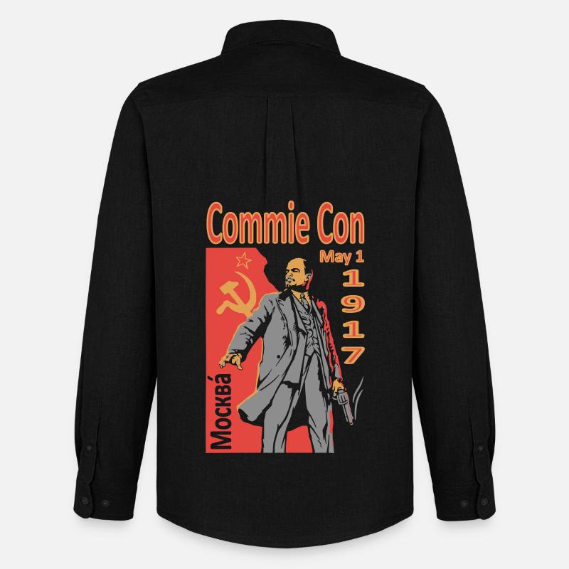 CommieCon1917 - Männer Oxford Hemd von Stanley/Stella - Schwarz