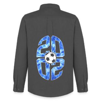 24 ANS NÉ EN 2002 FOOTBALL 24E ANNIVERSAIRE - Chemise Oxford homme Stanley/Stella - charbon - Dos - AI Model Male 185 dark (185cm)