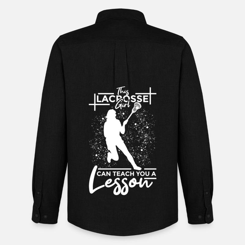 Lacrosse Mädchen - Männer Oxford Hemd von Stanley/Stella - Schwarz