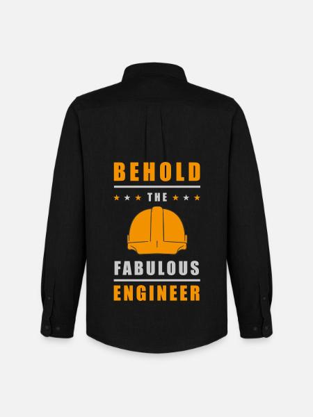 Fabulous Engineer Helmet - Men's Oxford Shirt by Stanley/Stella - black