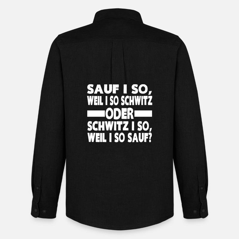 SAUF I SO - Männer Oxford Hemd von Stanley/Stella - Schwarz