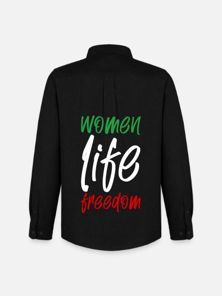 Women's Life Freedom - Men's Oxford Shirt by Stanley/Stella - black