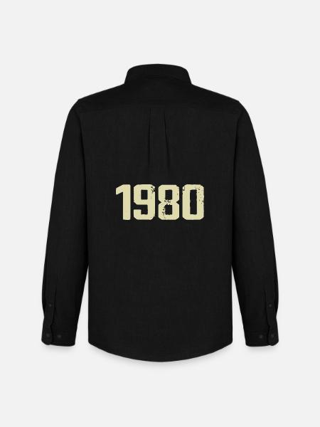 Jubilé 1980 - Chemise Oxford homme Stanley/Stella - noir