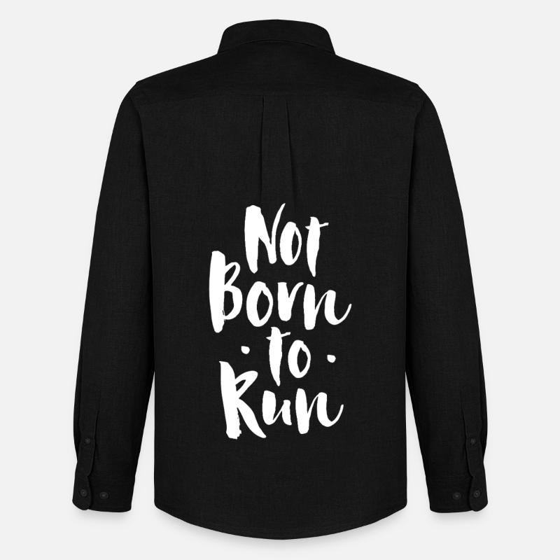 Not born to run - Men's Oxford Shirt by Stanley/Stella - black