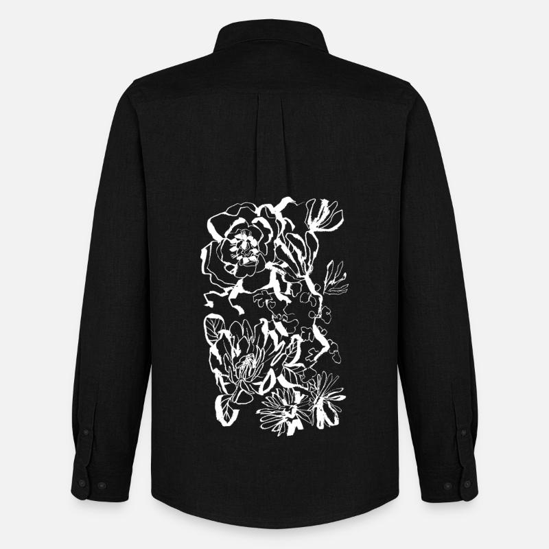 BLÜTE - Männer Oxford Hemd von Stanley/Stella - Schwarz
