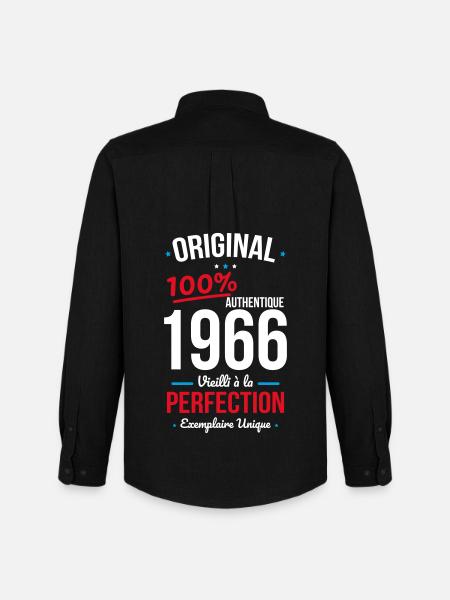 1966 – Original – Exemplaire unique - Chemise Oxford homme Stanley/Stella - noir