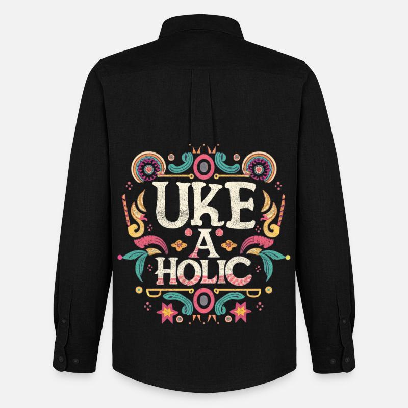 Uke-aholic - Männer Oxford Hemd von Stanley/Stella - Schwarz